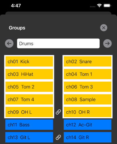 MXBus Group Editor UI